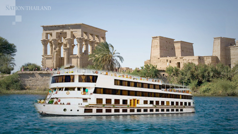 Ancient Egyptian temples along the Nile